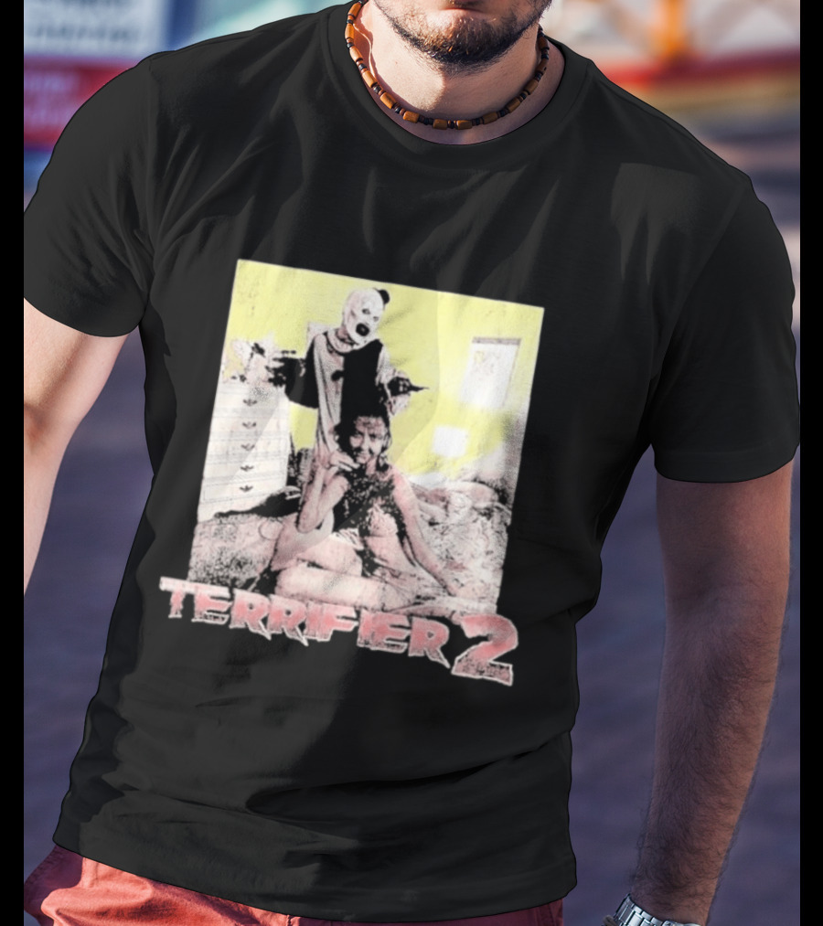 Terrifier 2 Art The Clown Scene Horror Movie T-Shirt