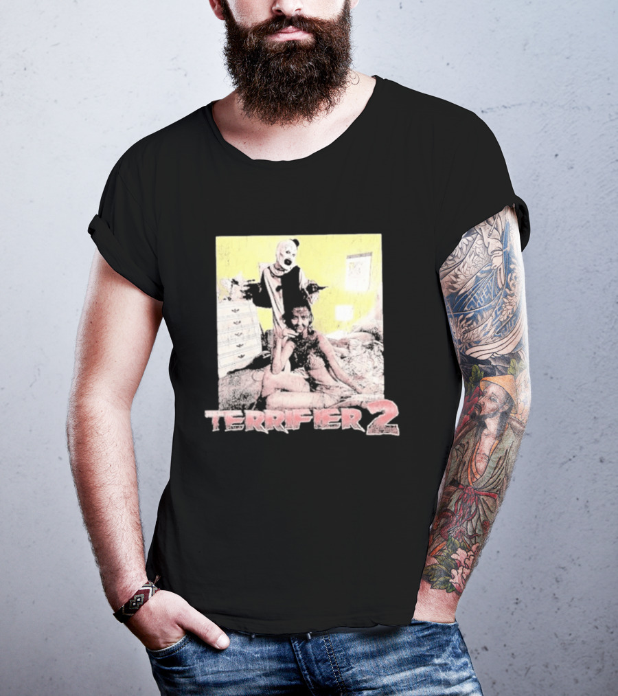 Terrifier 2 Art The Clown Scene Horror Movie T-Shirt