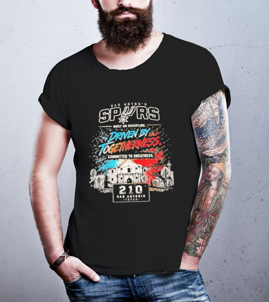 San Antonio Spurs Driven By Togetherness Built On Discipline 210 Texas Connection T-Shirt