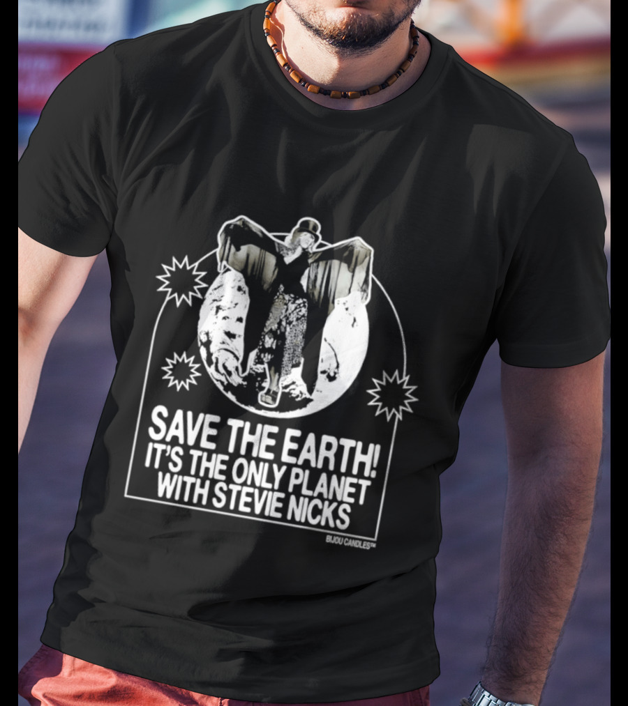 Save The Earth It's The Only Planet With Stevie Nicks Vintage Style Earth Day T-Shirt