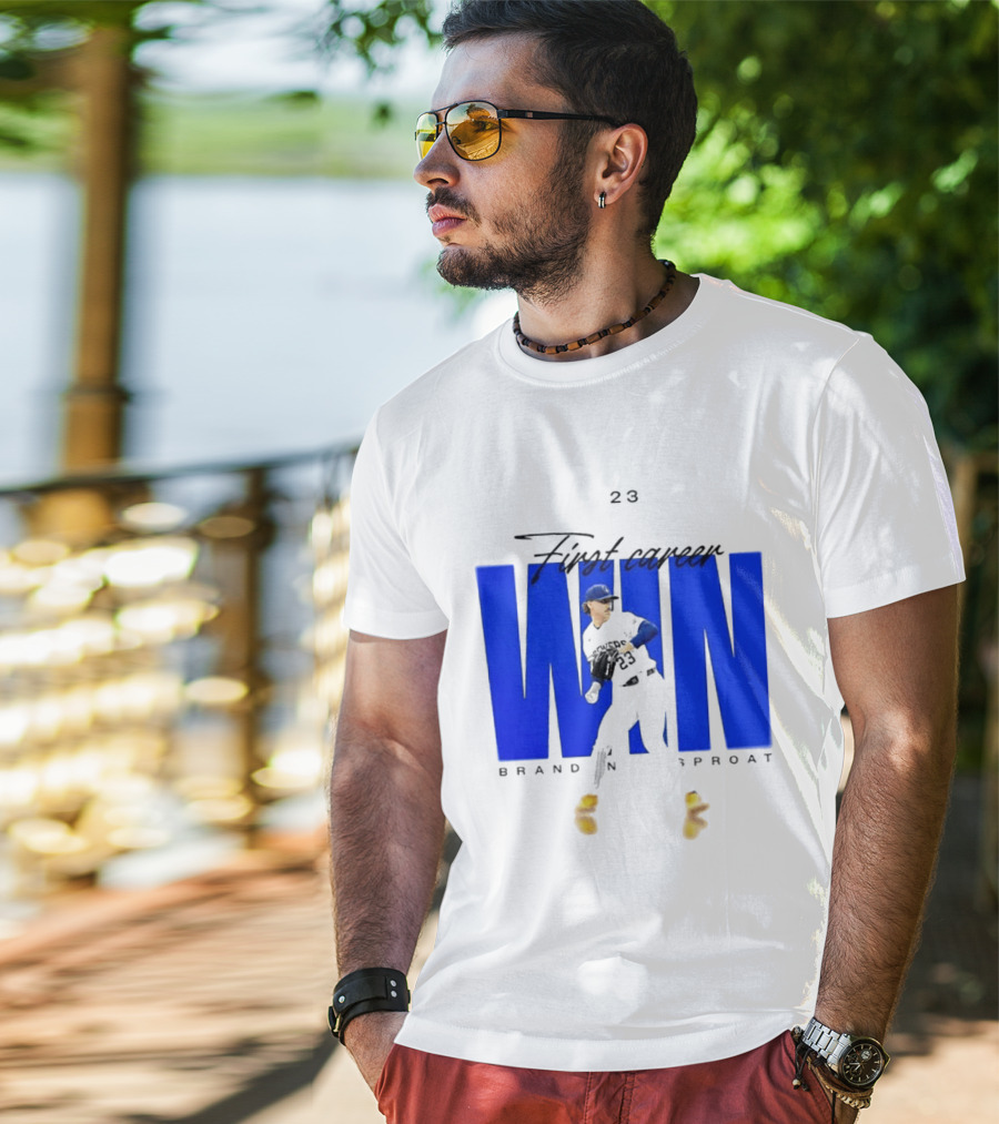 Brandon Sproat 23 Brewers First Career Win T-Shirt