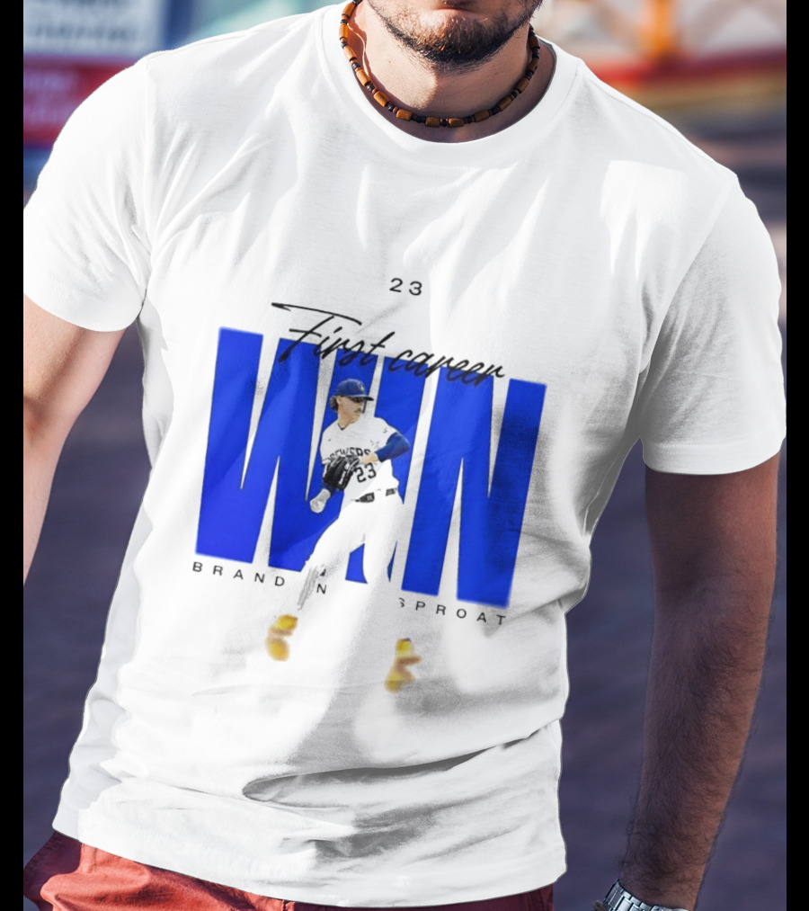 Brandon Sproat 23 Brewers First Career Win T-Shirt