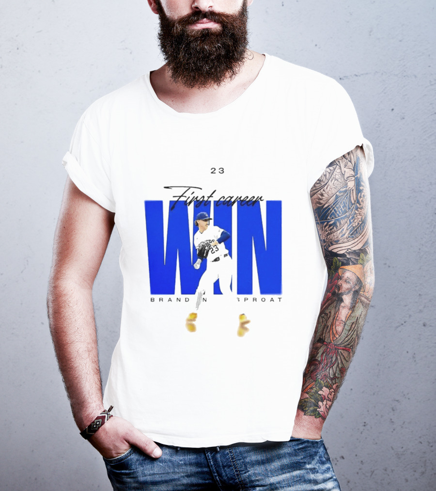 Brandon Sproat 23 Brewers First Career Win T-Shirt
