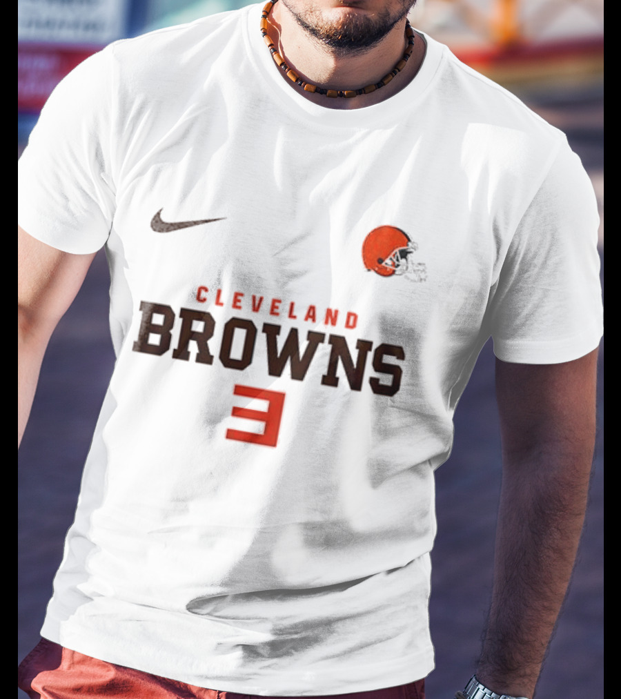Cleveland Browns Nike Slim Shady Mask Collaboration With Eminem 3 T-Shirt