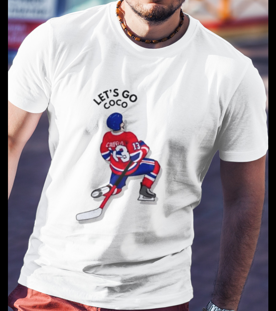 Caufield 13 Let's Go Coco Montreal Canadiens Hockey Player T-Shirt