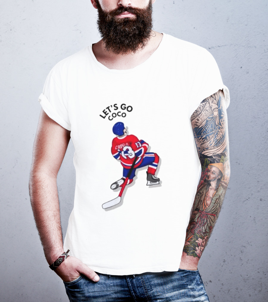 Caufield 13 Let's Go Coco Montreal Canadiens Hockey Player T-Shirt