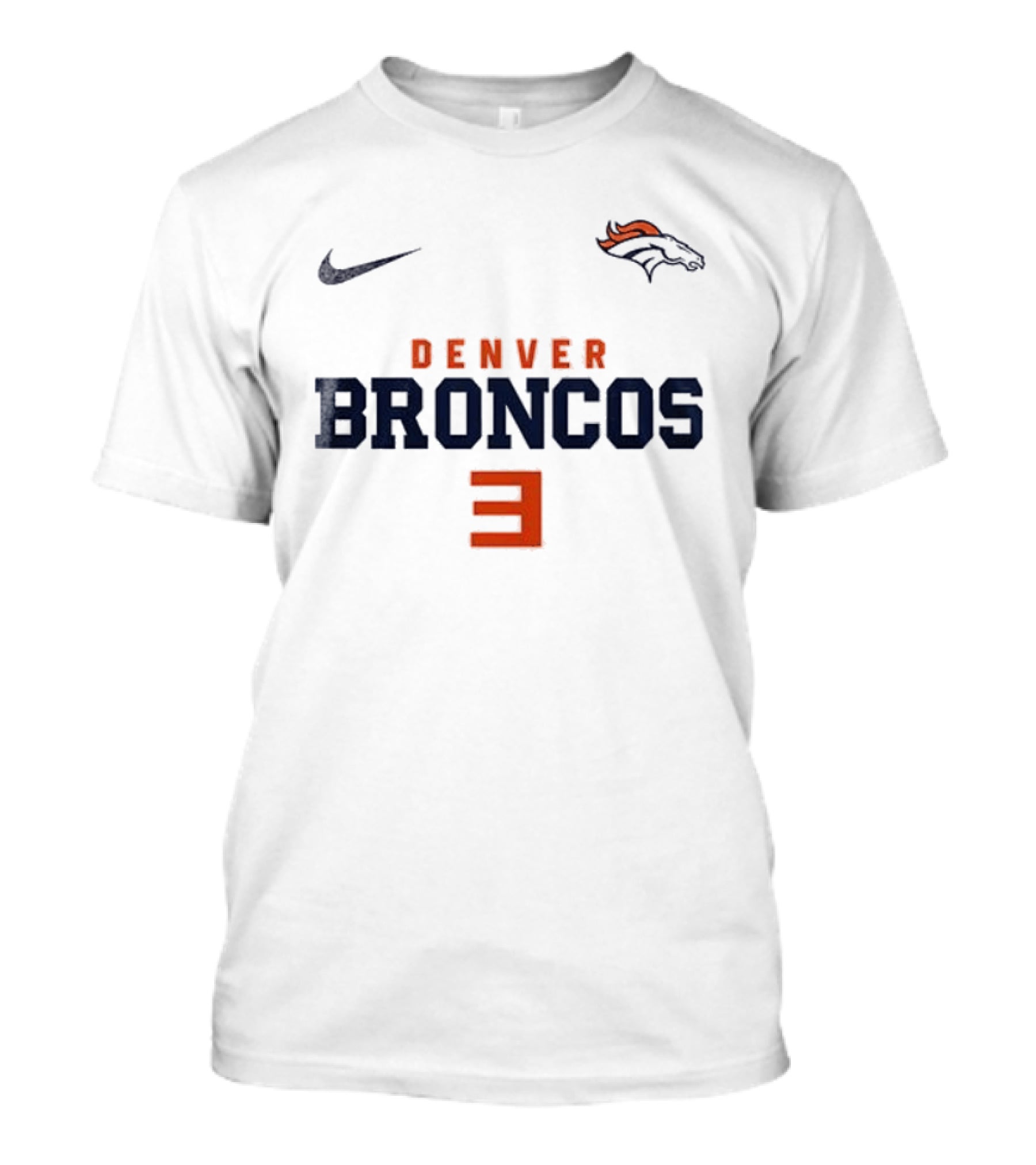 Nike Denver Broncos 3 Eminem Slim Shady Mask T-Shirt