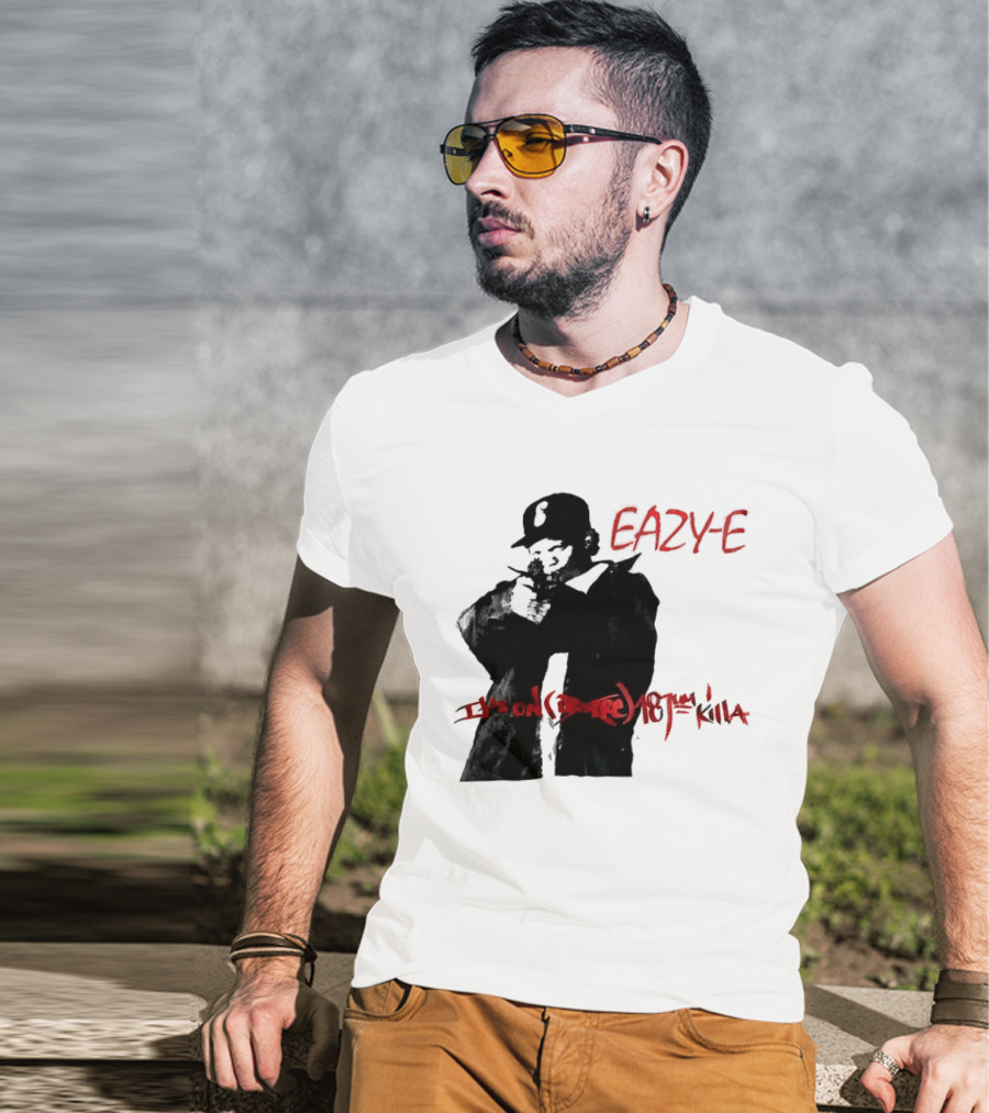 Eazy E It's On Dr. Dre 187um Killa Vintage Style Tribute 90s Hip Hop T-Shirt