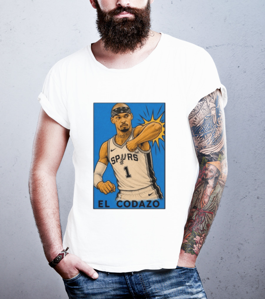 El Codazo Spurs NBA Card San Antonio Basketball Player T-Shirt