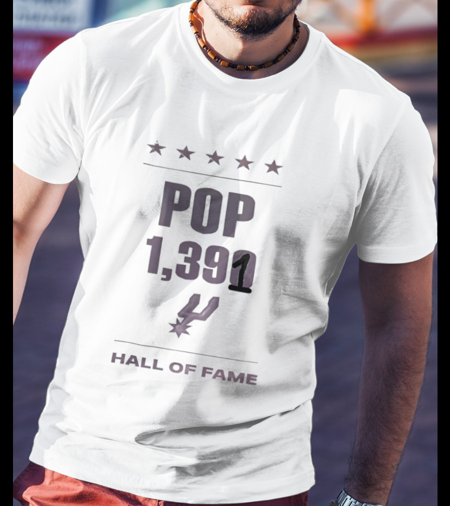Gregg Popovich San Antonio Spurs POP 1391 Hall Of Fame Stars Basketball 2026 T-Shirt
