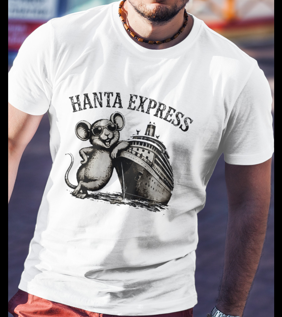 Hanta Express Cool Mouse Sunglasses Ship Adventure T-Shirt