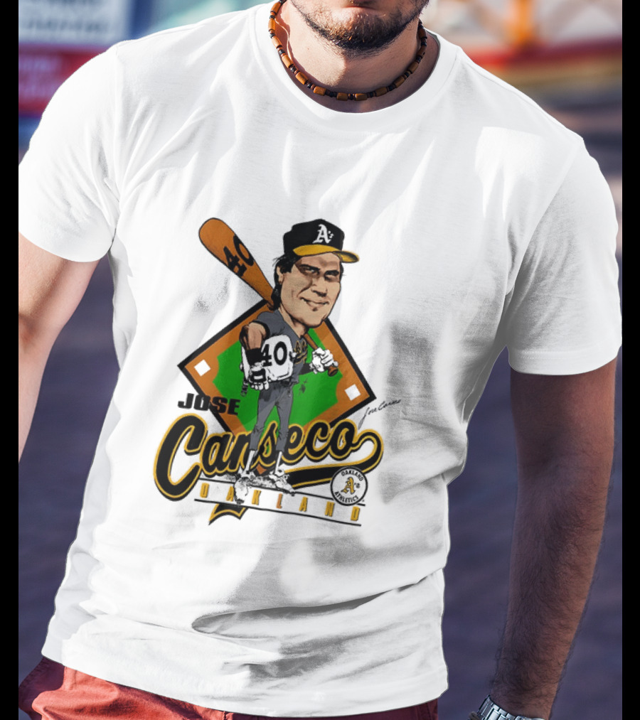 Jose Canseco Oakland A's Baseball Caricature T-Shirt
