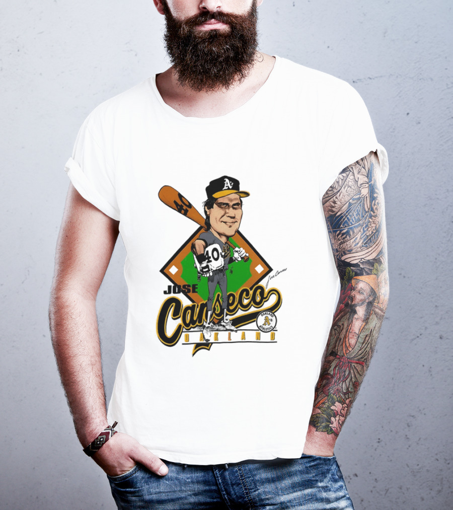 Jose Canseco Oakland A's Baseball Caricature T-Shirt
