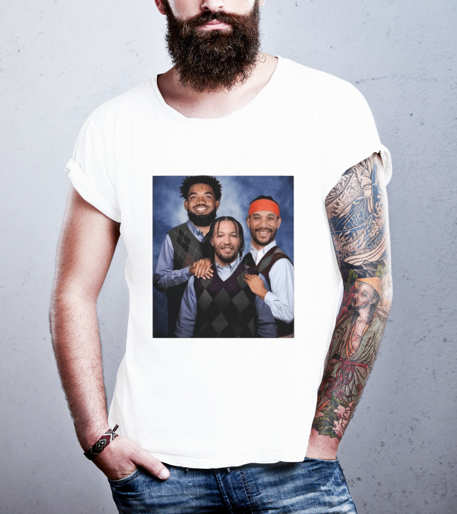 Karl Anthony Towns Jalen Brunson Josh Hart Step Brothers Argyle Sweater T-Shirt