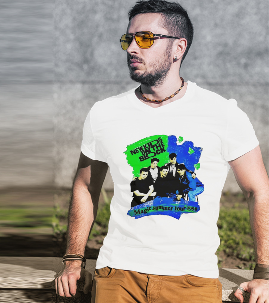 New Kids On The Block Magic Summer Tour 1990 Vintage Concert T-Shirt