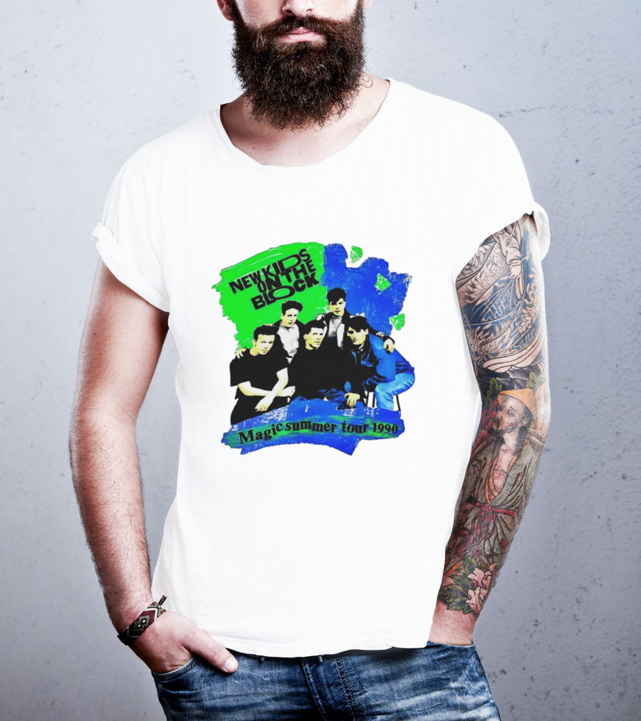 New Kids On The Block Magic Summer Tour 1990 Vintage Concert T-Shirt