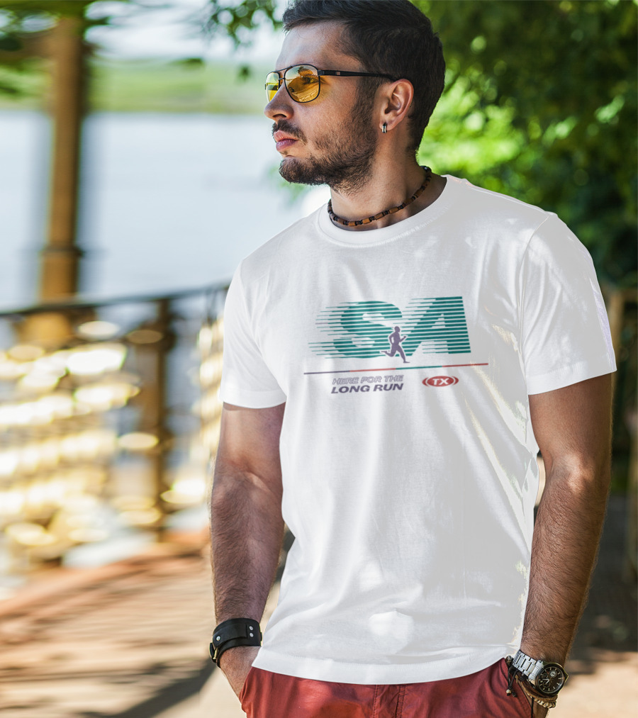 SA Here For The Long Run Runner Sports T-Shirt