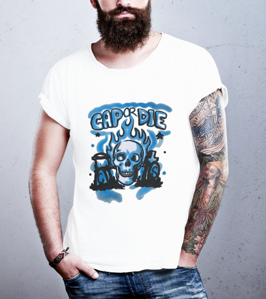 Cap Or Die Skull Flame T-Shirt
