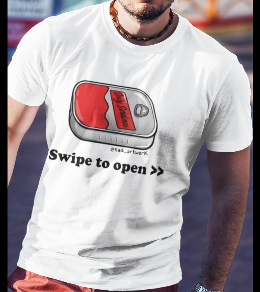 Spicy Sardines Swipe To Open Can Print T-Shirt