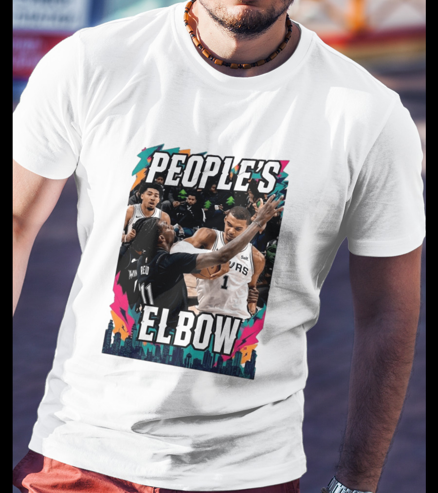 People's Elbow Wemby Spurs Vs Naz Reid Wolves T-Shirt