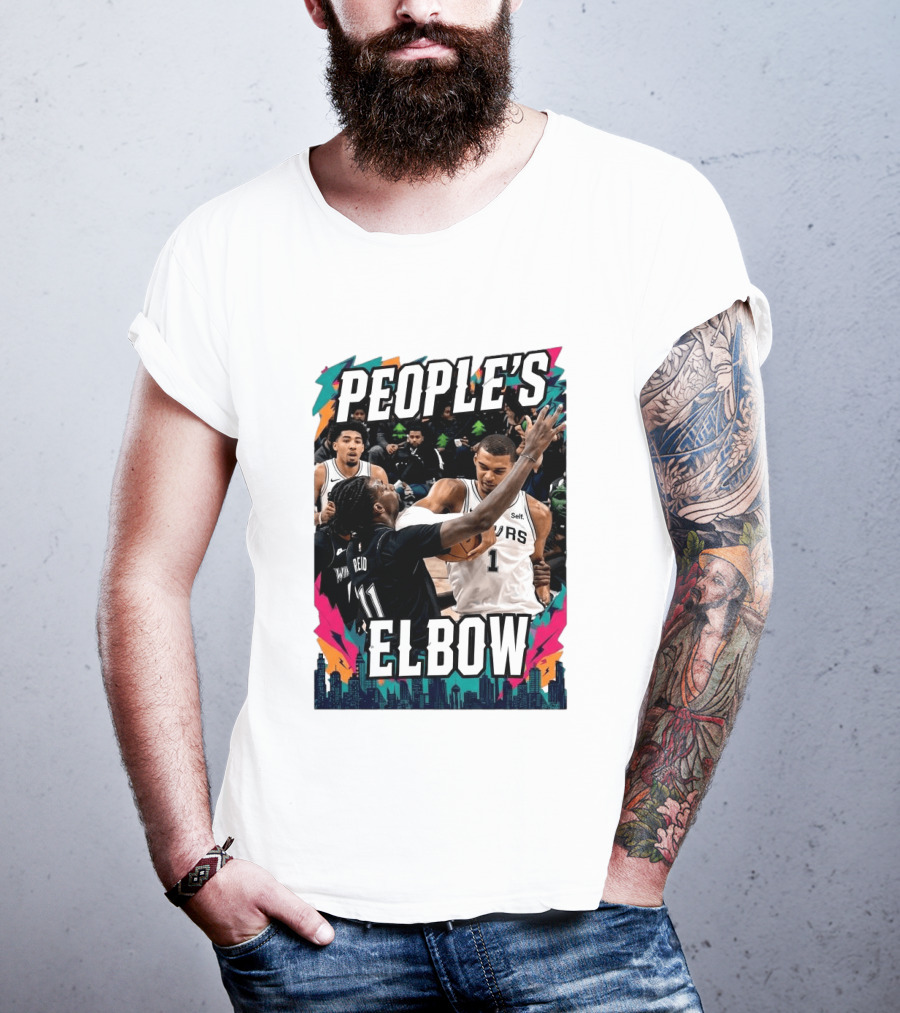 People's Elbow Wemby Spurs Vs Naz Reid Wolves T-Shirt