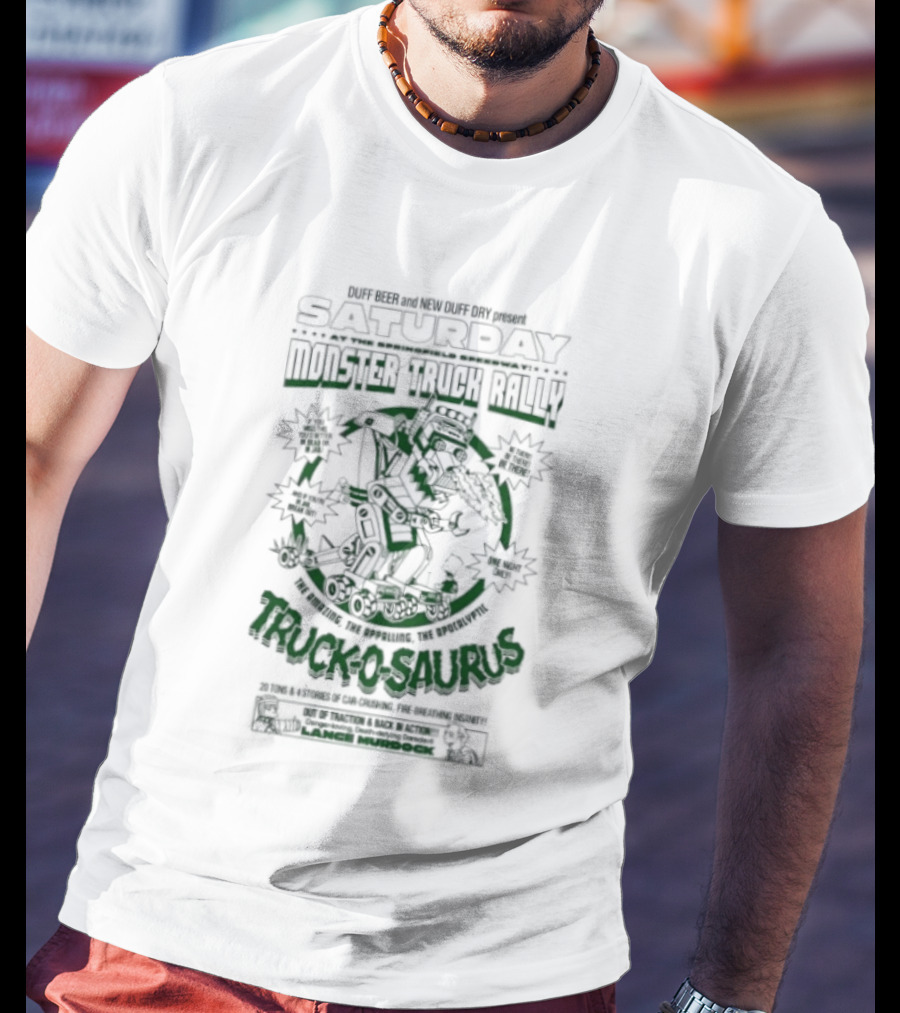 Saturday Monster Truck Rally Truck O Saurus Dinosaur Showdown T-Shirt
