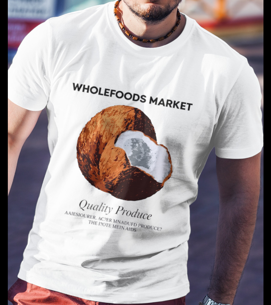 Wholefoods Market Quality Produce Organic Coconut T-Shirt