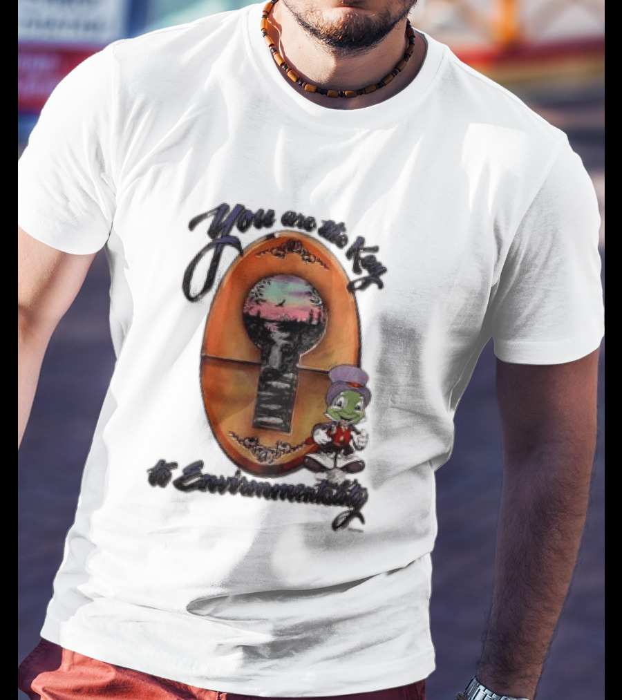 You Are The Key To Environmentality Keyhole Scene With Cartoon T-Shirt