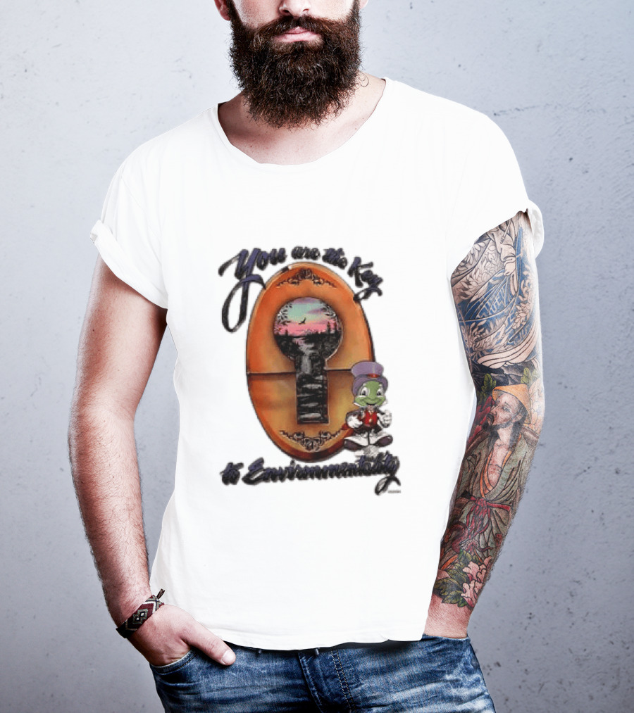 You Are The Key To Environmentality Keyhole Scene With Cartoon T-Shirt