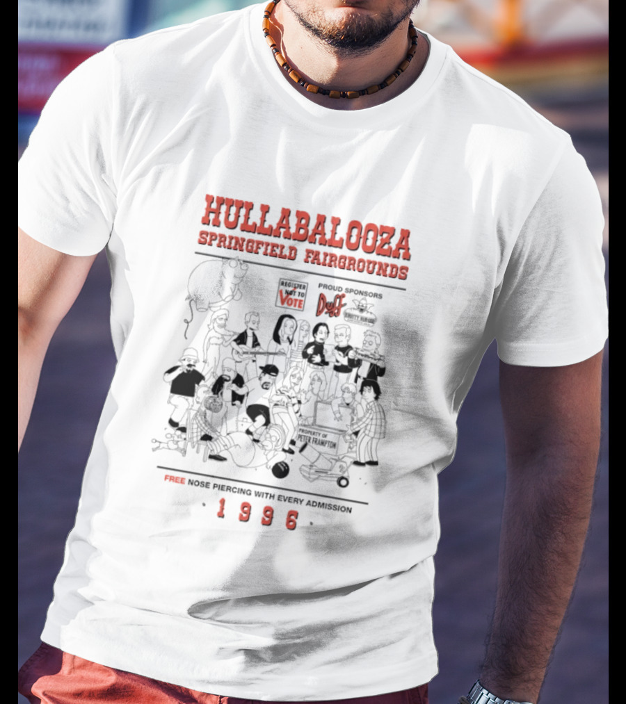 Hullabalooza Springfield Fairgrounds 1996 Free Nose Piercing Admission Vans Duff T-Shirt