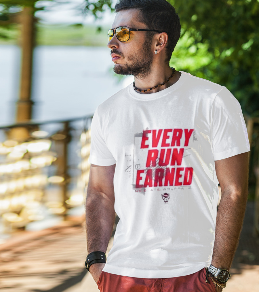NC State Wolfpack Every Run Earned T-Shirt
