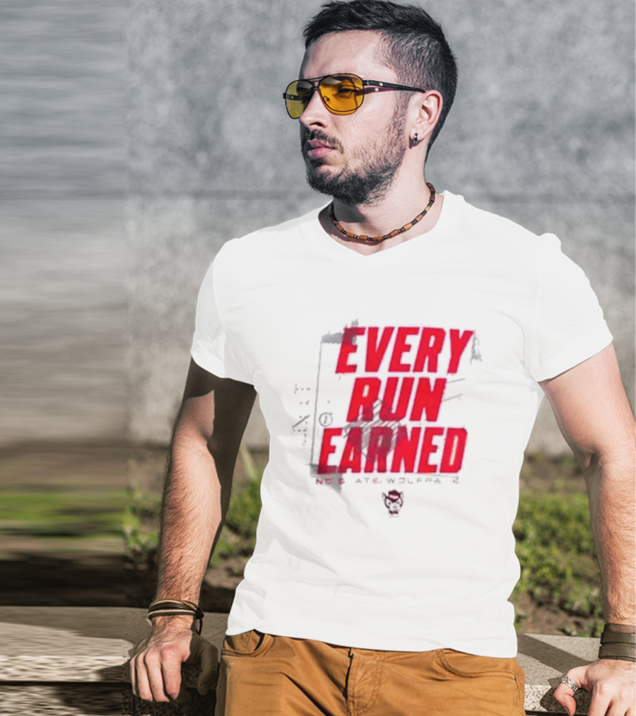 NC State Wolfpack Every Run Earned T-Shirt