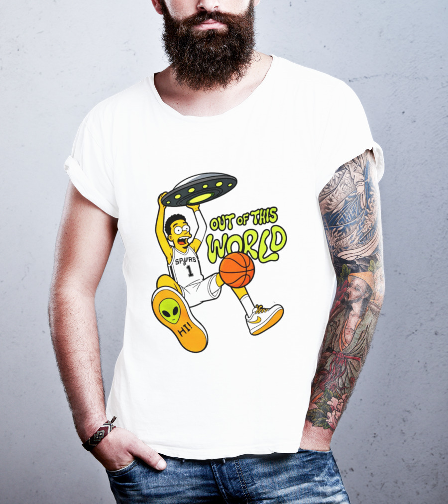 Victor Wembanyama San Antonio Spurs Out Of This World Alien Basketball T-Shirt