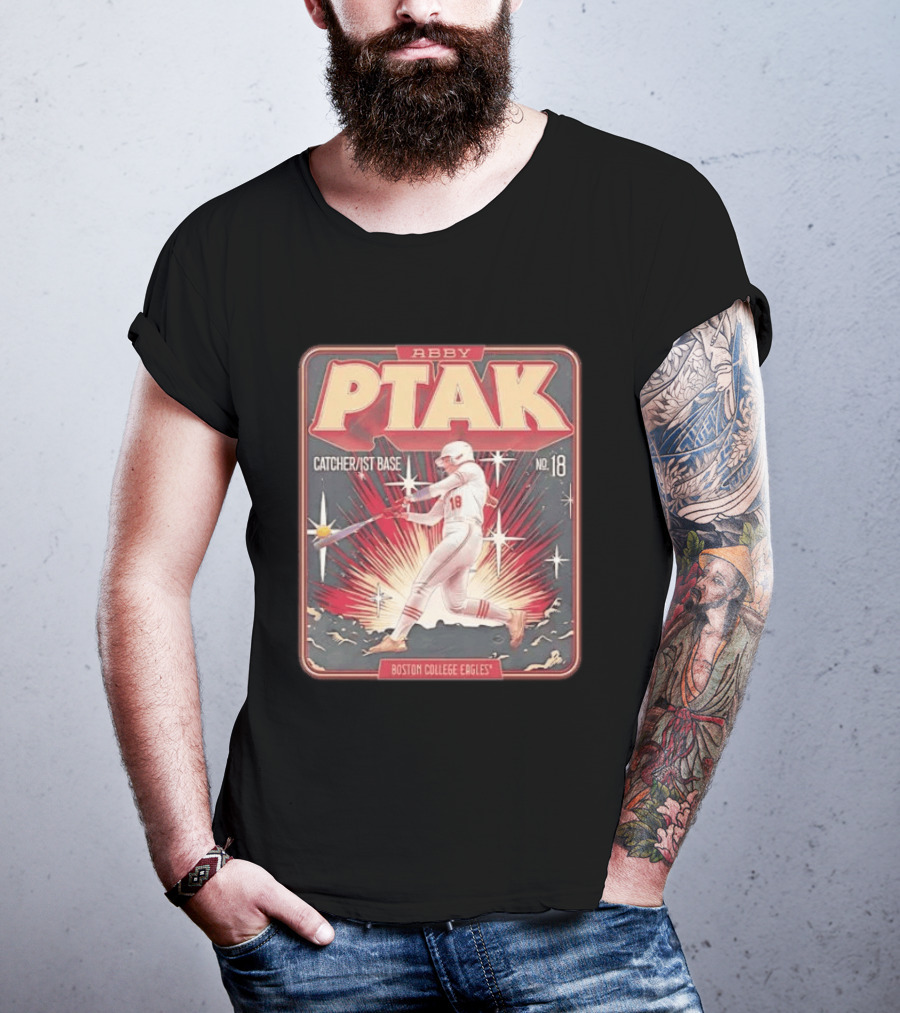 Abby Ptak Catcher 1st Base No. 18 Boston College Eagles T-Shirt