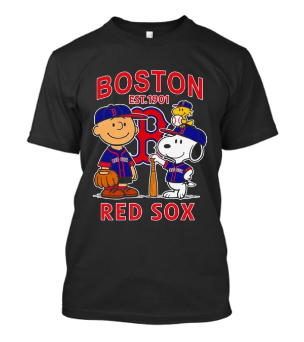 Boston Red Sox Peanuts Characters Est 1901 T-Shirt