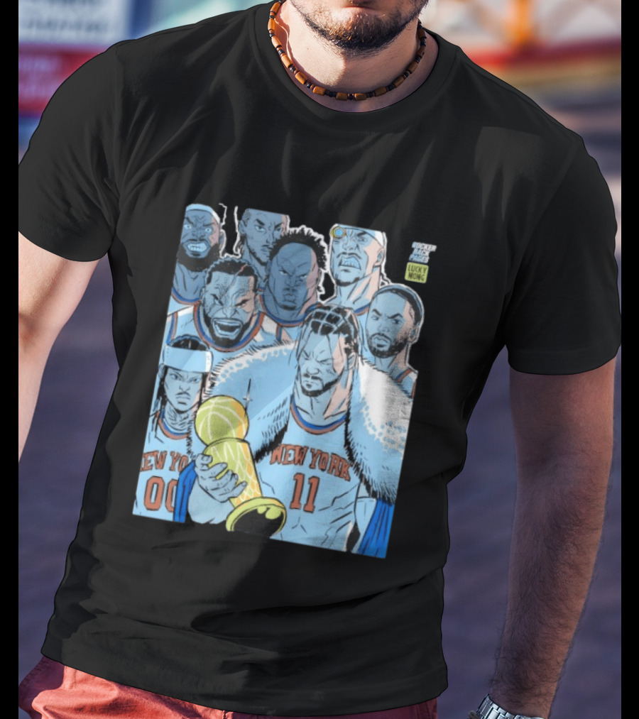 Jalen Brunson New York Knicks Invincible NBA Champions Cartoon T-Shirt