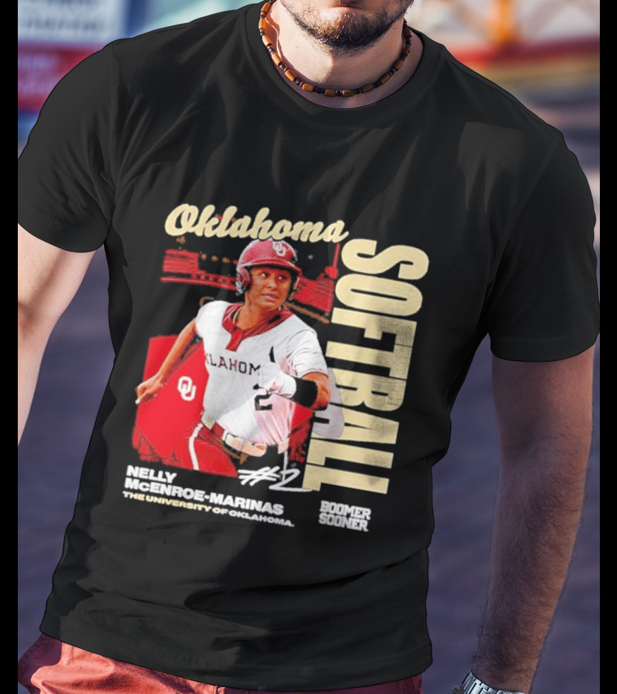 Nelly McEnroe Marinas #2 Oklahoma Sooners Softball Player T-Shirt