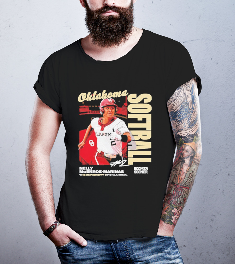 Nelly McEnroe Marinas #2 Oklahoma Sooners Softball Player T-Shirt