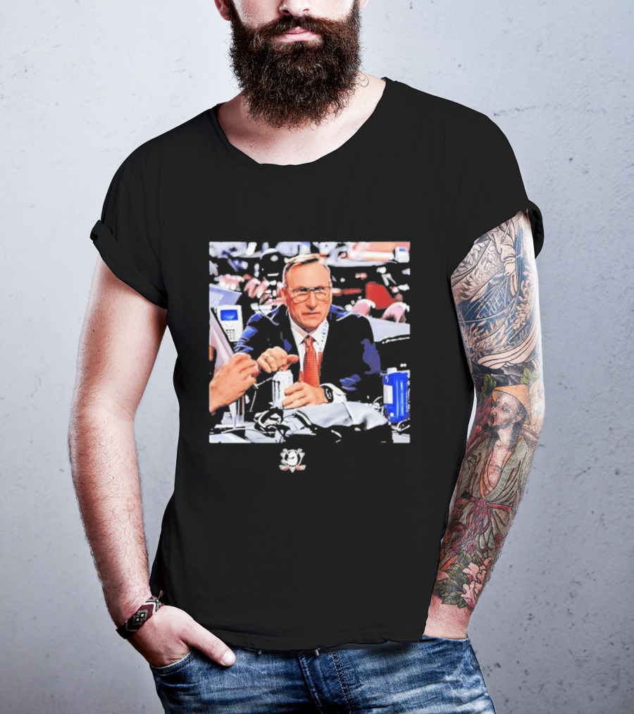 Pat Verbeek Anaheim Ducks General Manager Team Meeting Photo T-Shirt