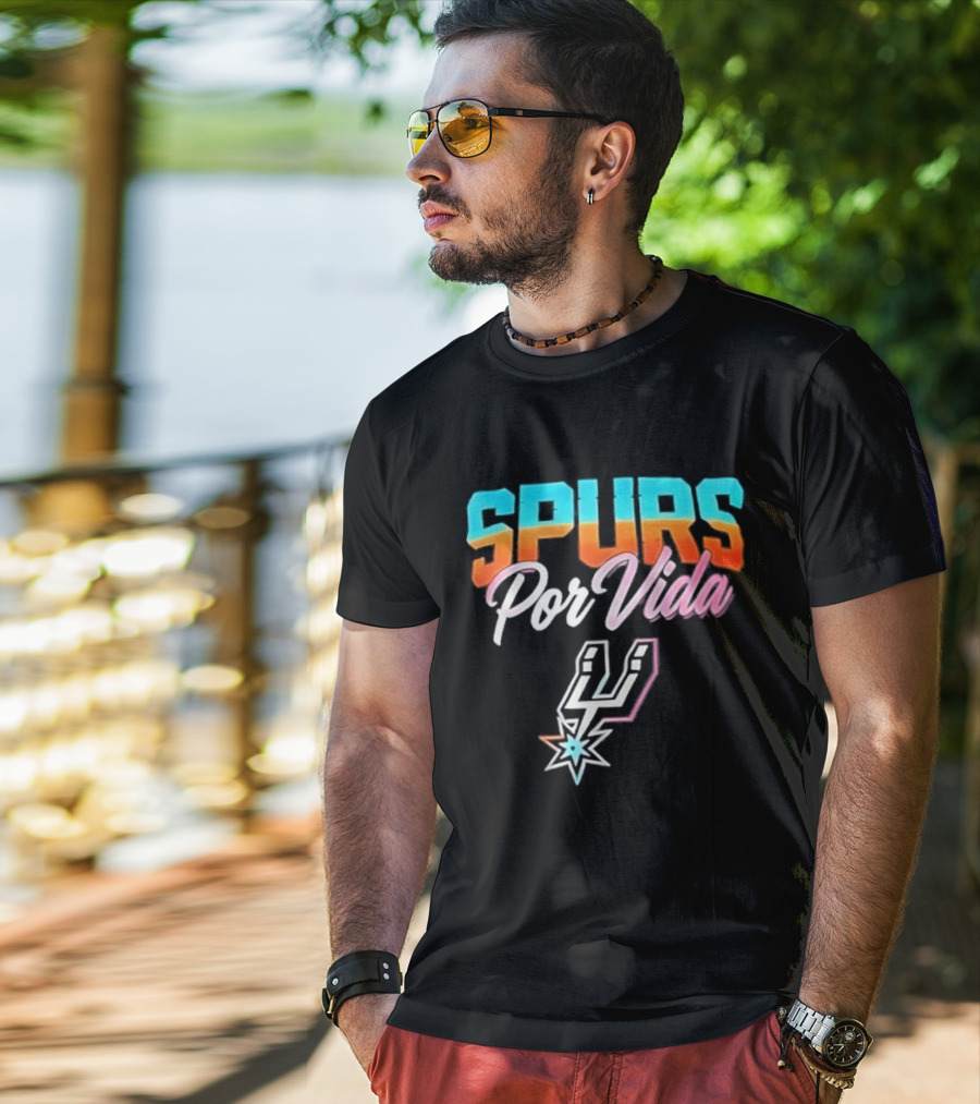 Spurs Por Vida San Antonio Vintage NBA Team Basketball T-Shirt