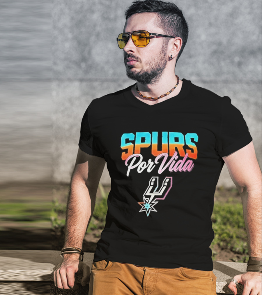 Spurs Por Vida San Antonio Vintage NBA Team Basketball T-Shirt