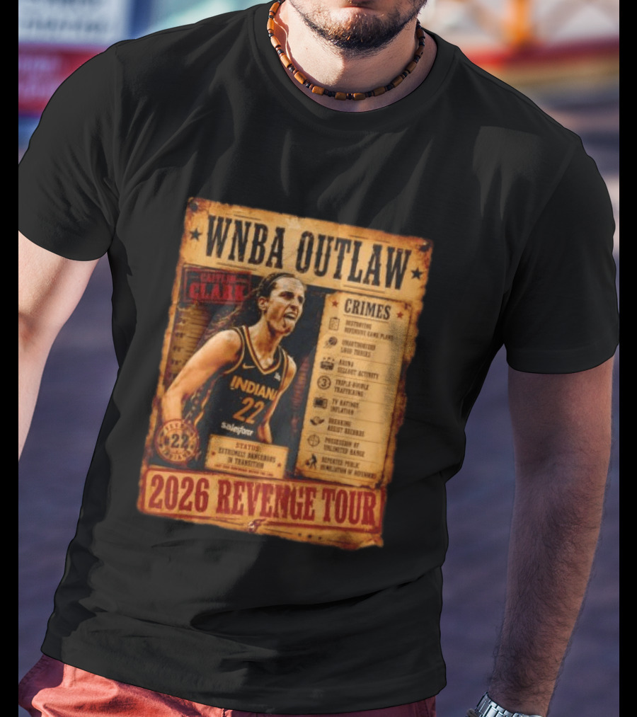 WNBA Outlaw Caitlin Clark Indiana 2026 Revenge Tour T-Shirt