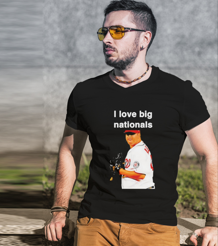 Todd Coffey Washington Nationals I Love Big Nationals White Jersey T-Shirt
