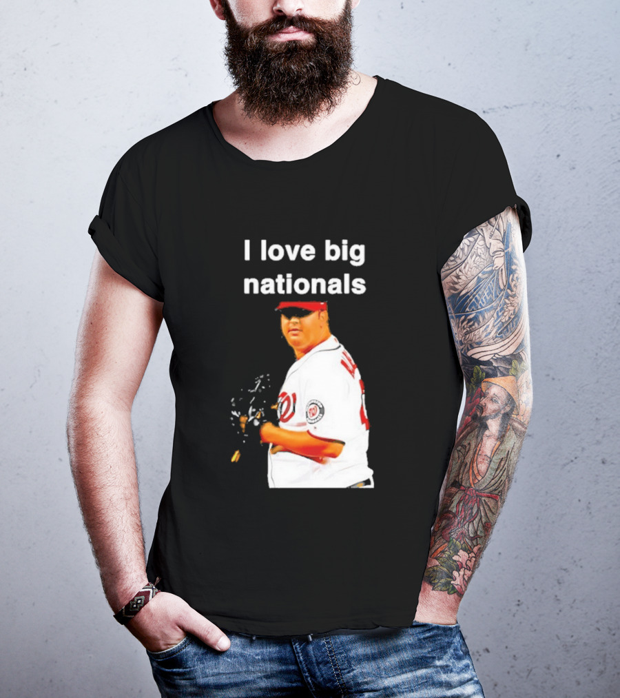 Todd Coffey Washington Nationals I Love Big Nationals White Jersey T-Shirt