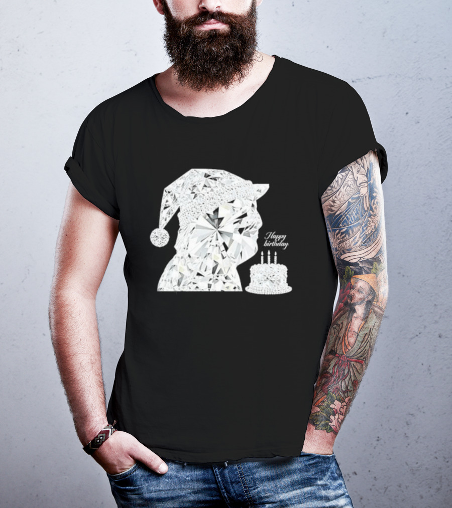 Happy Birthday Trump Diamond Wizard With Crystal Hat And Cake T-Shirt