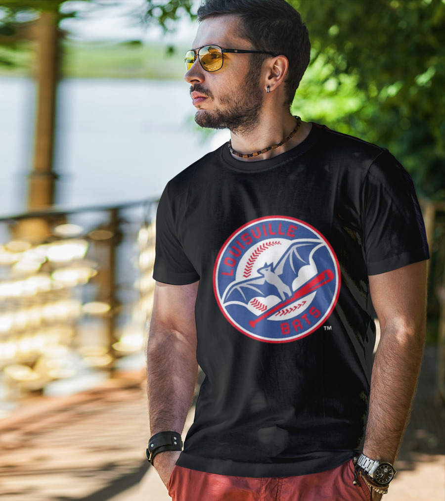 Louisville Bats MiLB Baseball Bat And Flying Bat T-Shirt