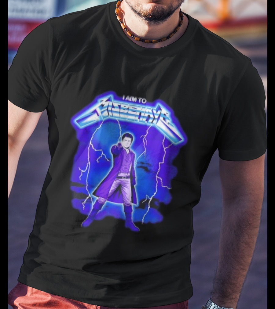 Firefly Malcolm Reynolds I Aim To Misbehave Electric T-Shirt
