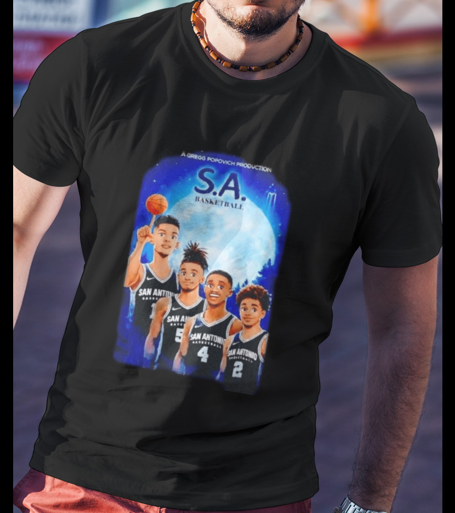 S.A. Basketball San Antonio Spurs A Gregg Popovich Production T-Shirt
