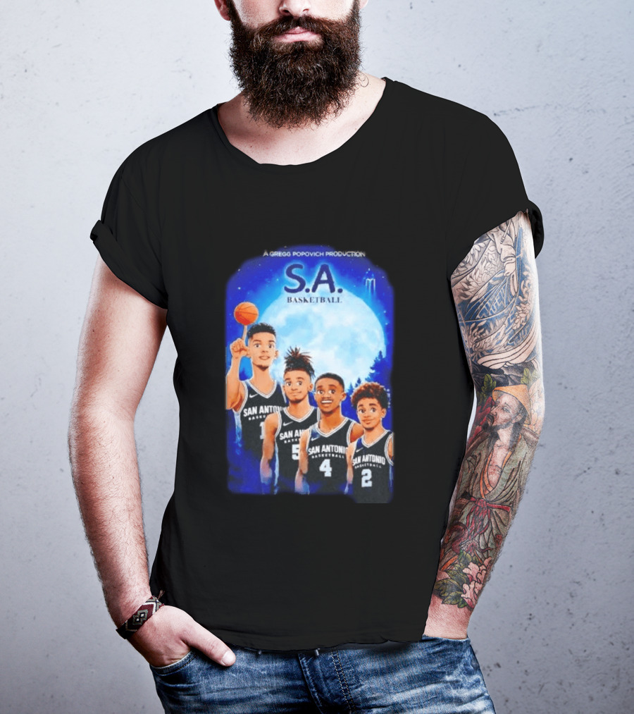 S.A. Basketball San Antonio Spurs A Gregg Popovich Production T-Shirt