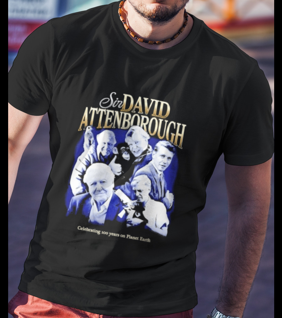 Sir David Attenborough Centennial Celebration On Planet Earth T-Shirt